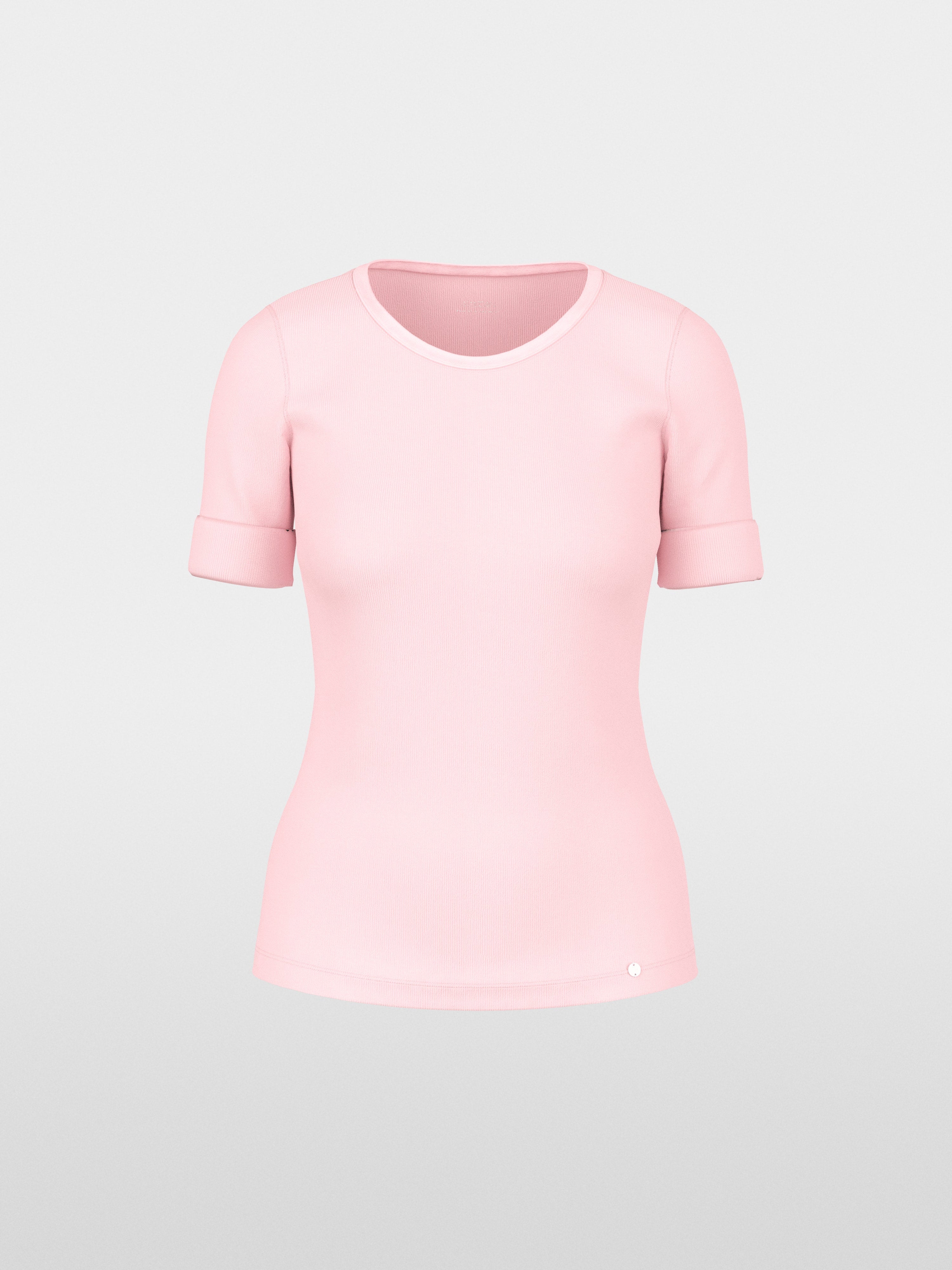Stretch cotton shirt with half sleeves