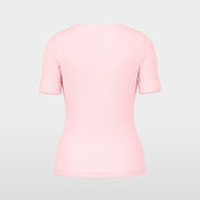 Stretch cotton shirt with half sleeves