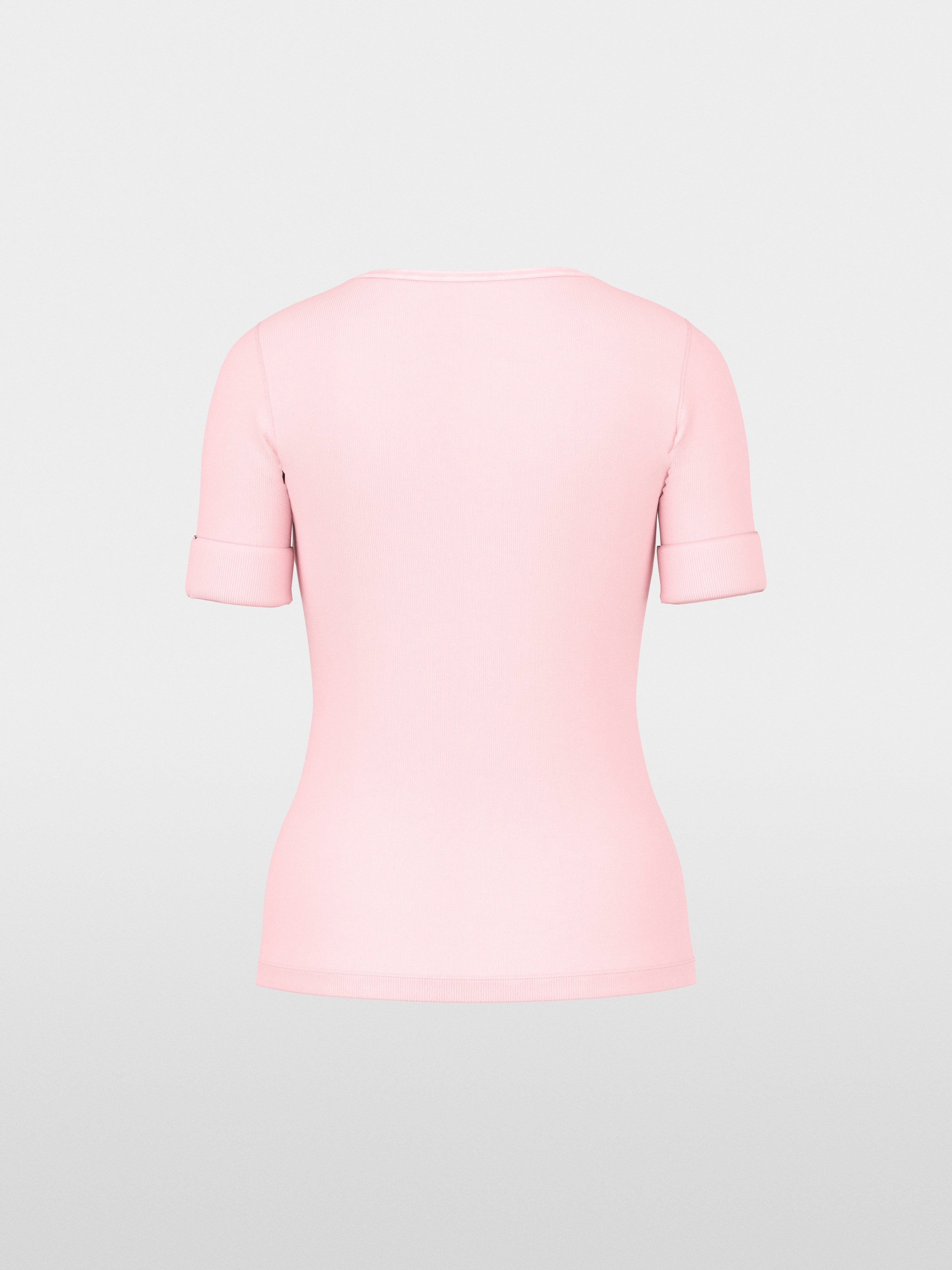 Stretch cotton shirt with half sleeves