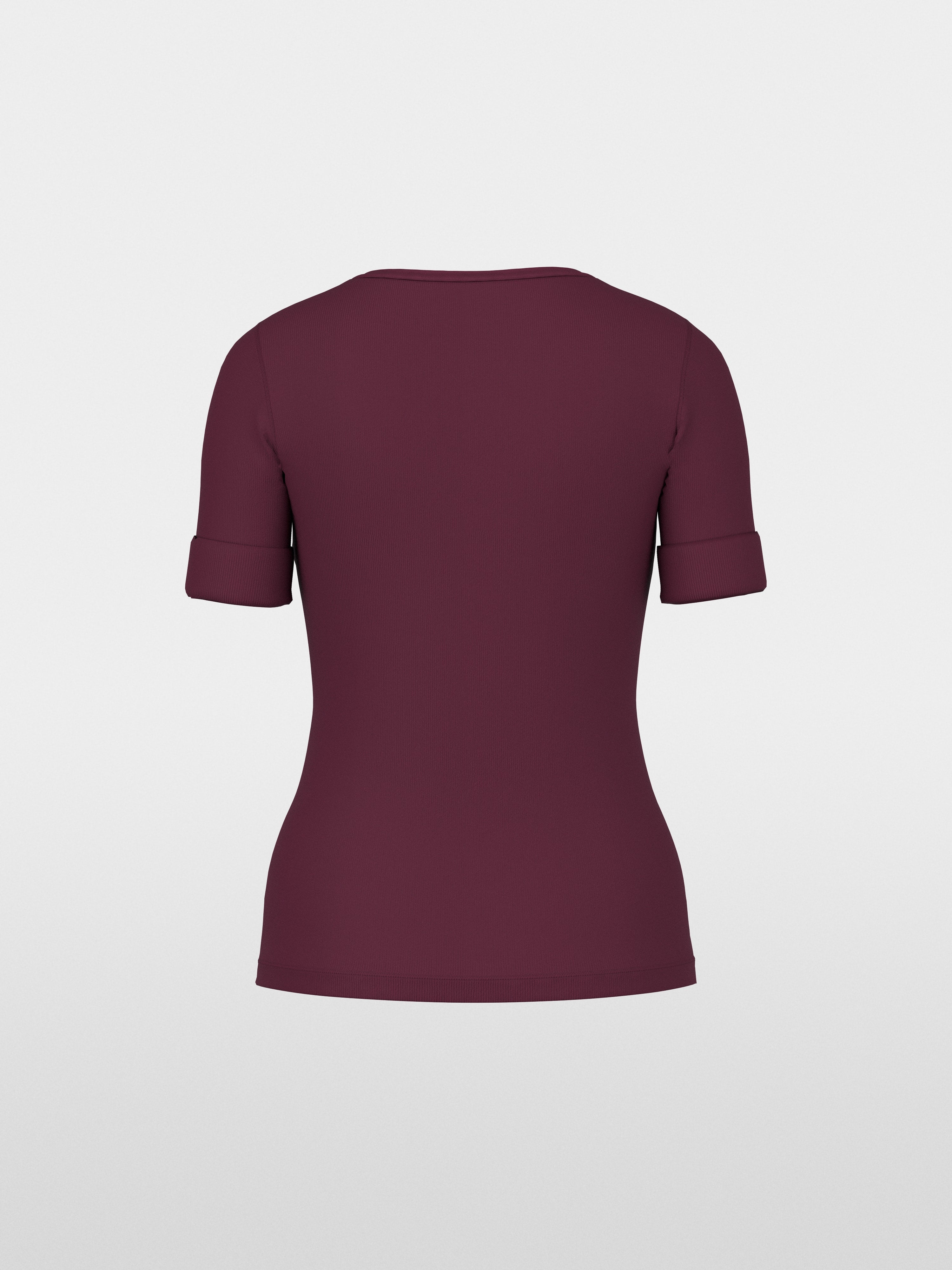 Stretch cotton shirt with half sleeves