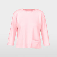 Stretch cotton shirt with 3/4 sleeves