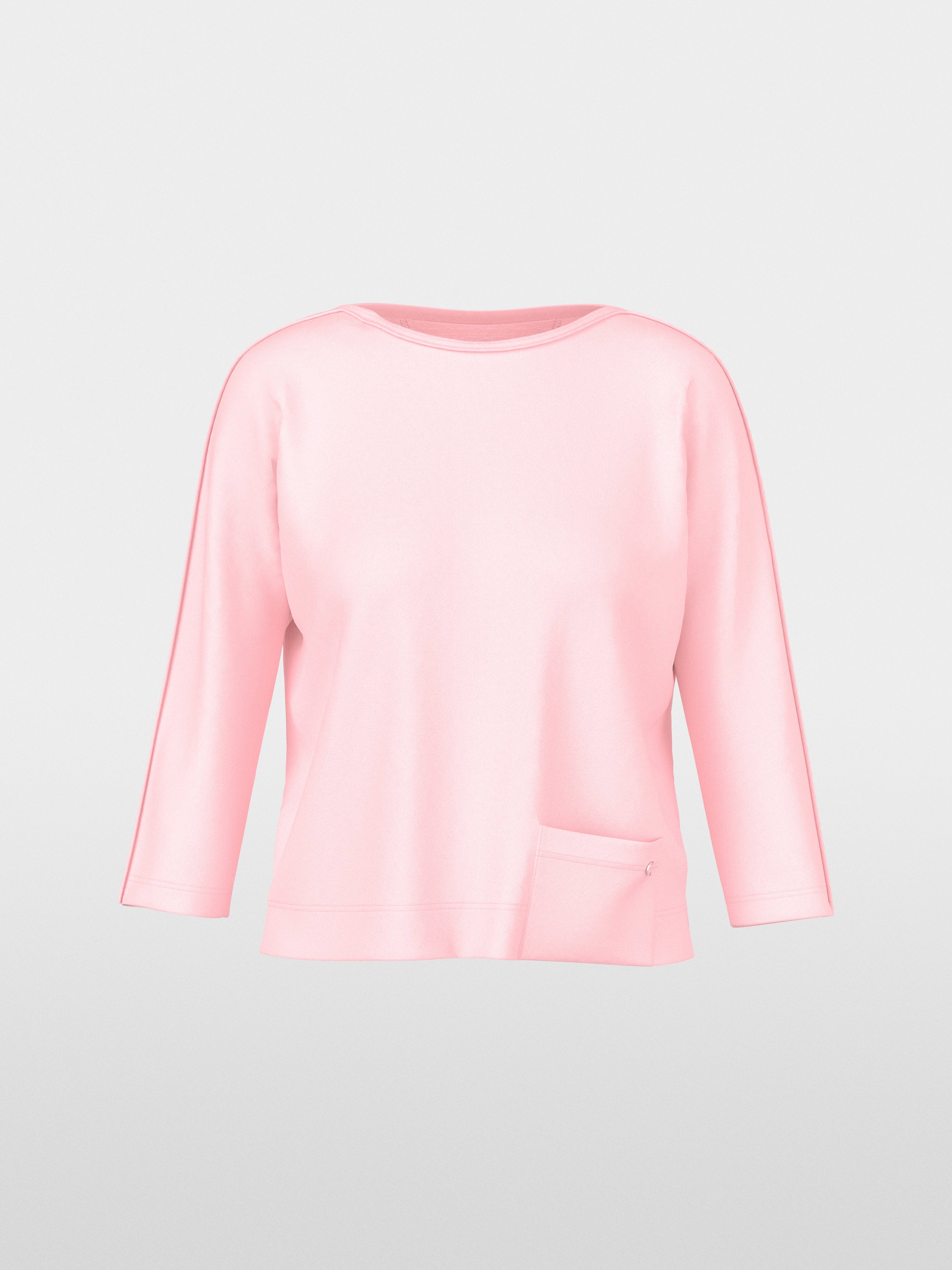 Stretch cotton shirt with 3/4 sleeves