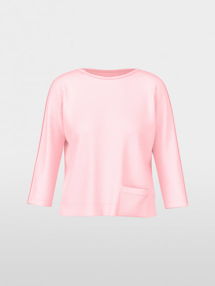 Stretch cotton shirt with 3/4 sleeves