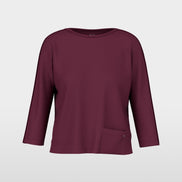 Stretch cotton shirt with 3/4 sleeves