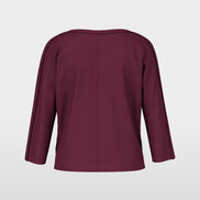 Stretch cotton shirt with 3/4 sleeves