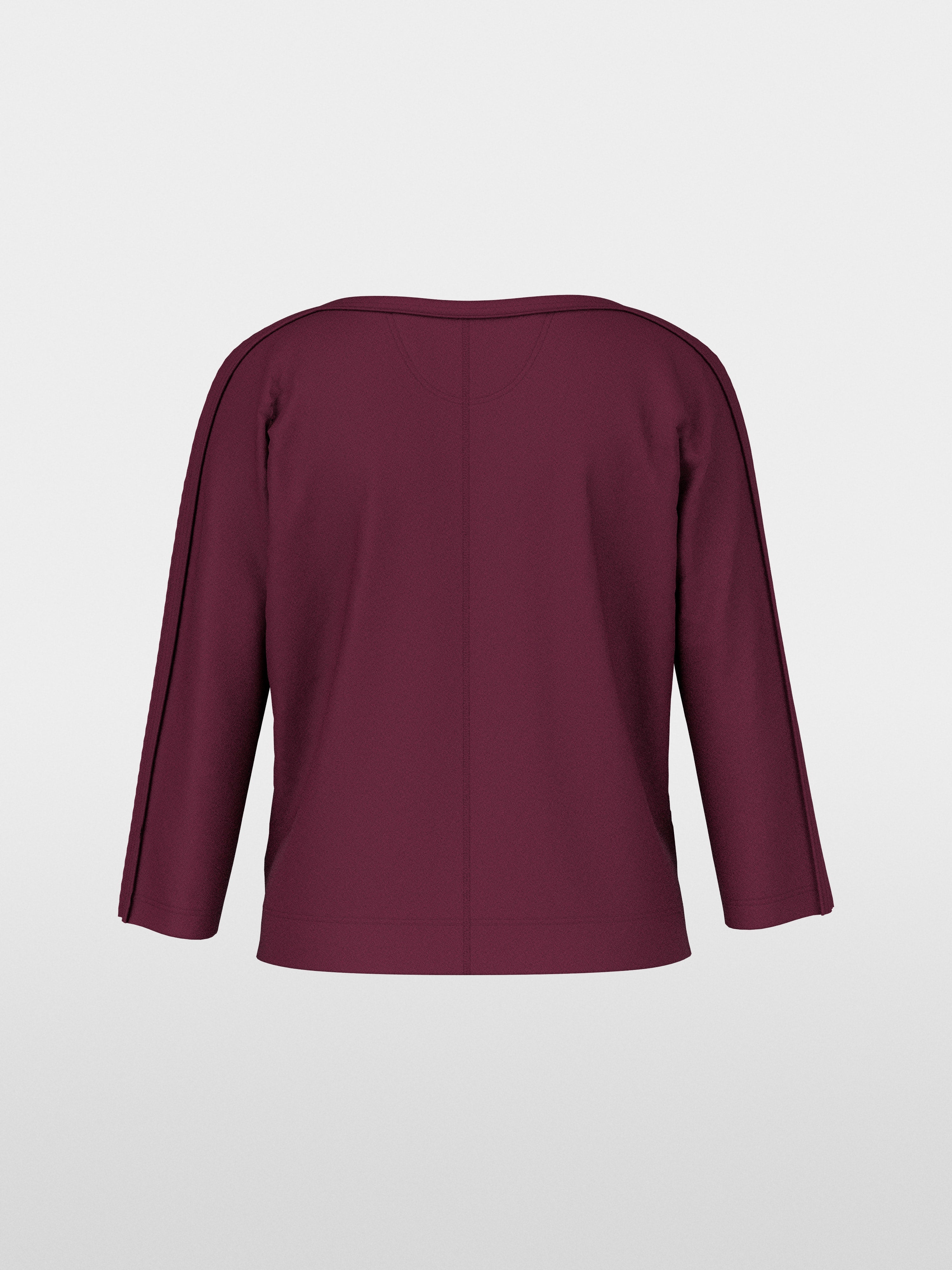 Stretch cotton shirt with 3/4 sleeves
