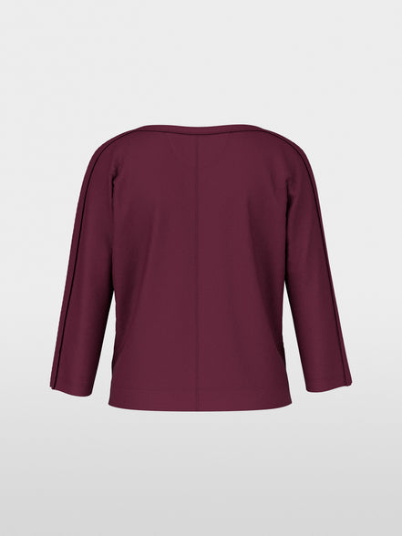 Stretch cotton shirt with 3/4 sleeves