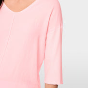 Materials mix blouse-style shirt