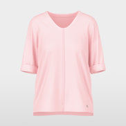 Materials mix blouse-style shirt