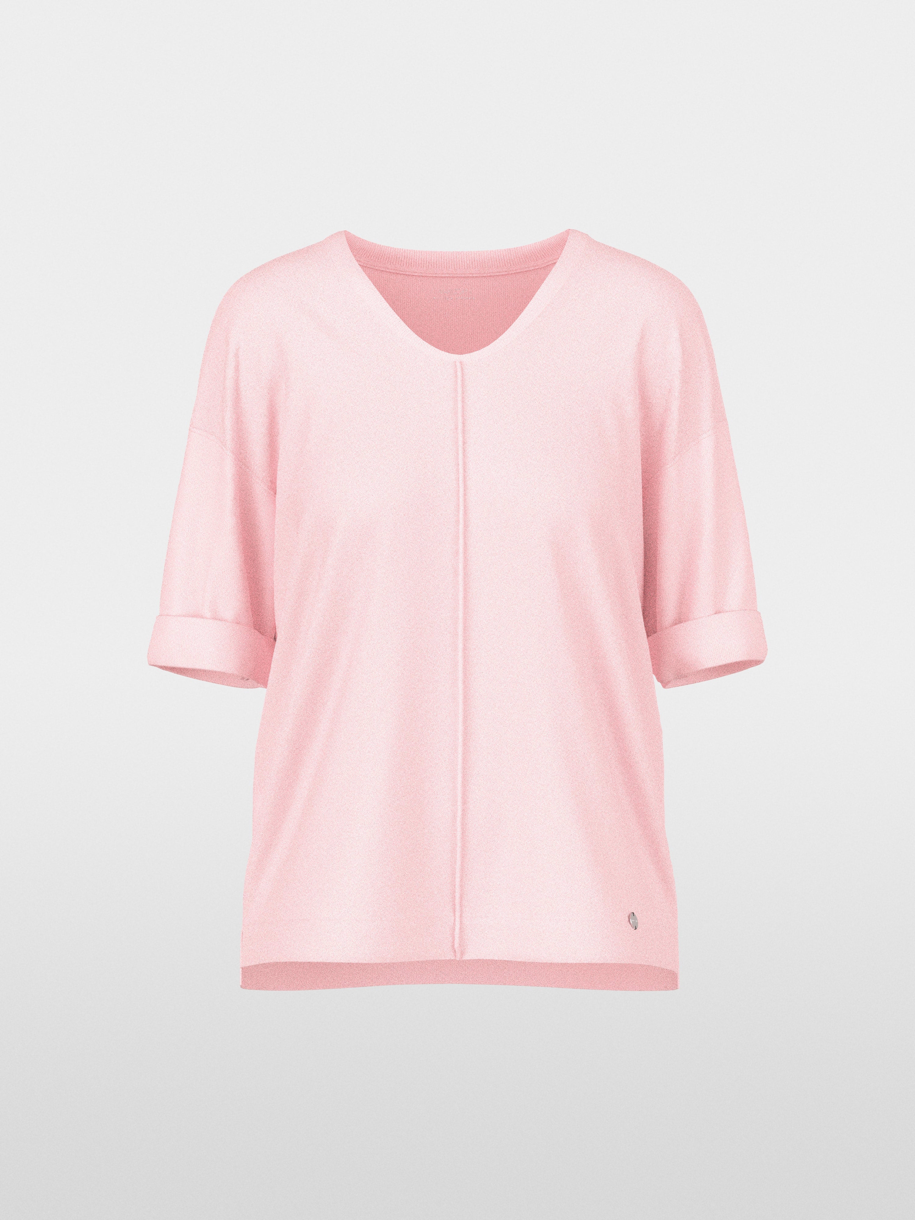 Materials mix blouse-style shirt