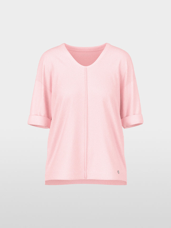 Materials mix blouse-style shirt