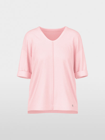 Materials mix blouse-style shirt