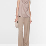 Gathered silk top