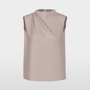 Gathered silk top