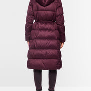 Long down coat with hood