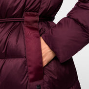 Long down coat with hood