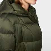 Long down coat with hood