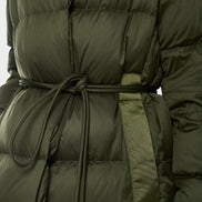 Long down coat with hood