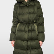 Long down coat with hood