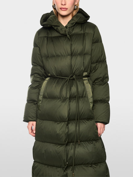 Long down coat with hood