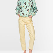 Blouson jacket with floral print