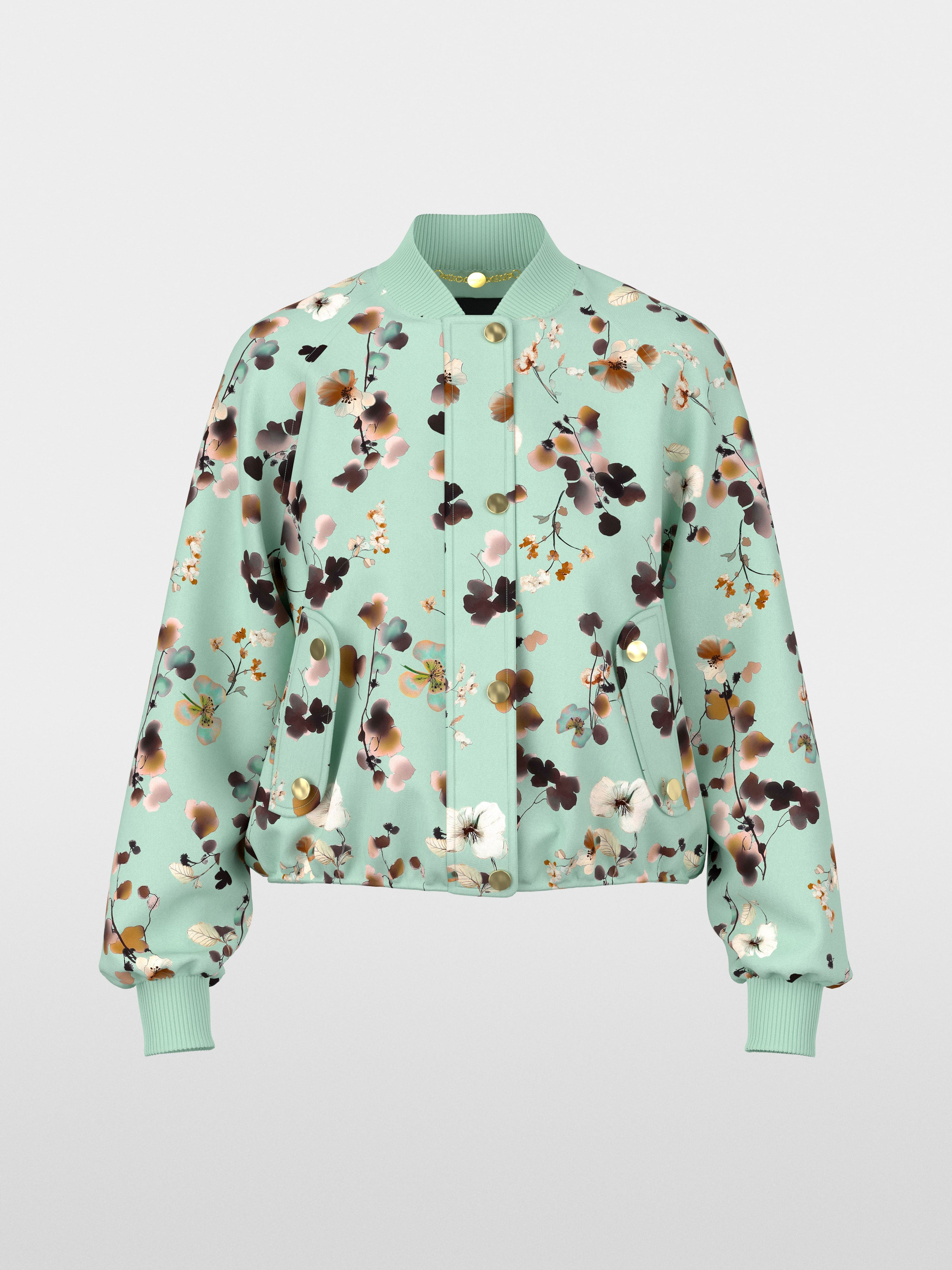 Blouson jacket with floral print