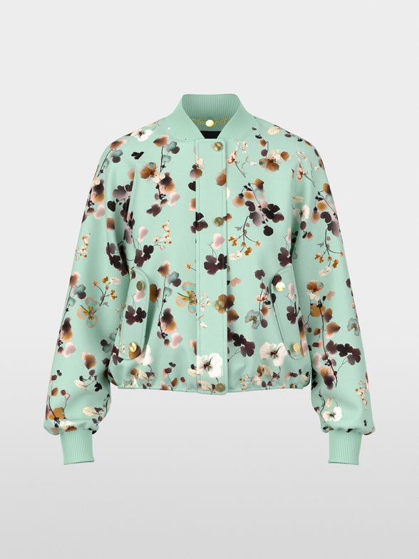 Blouson jacket with floral print