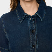Short denim dress