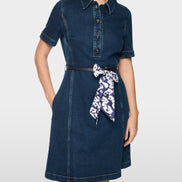 Short denim dress