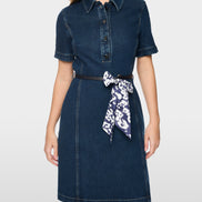 Short denim dress