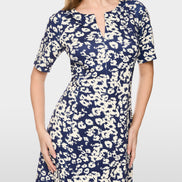 Short dress with all-over print