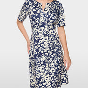 Short dress with all-over print