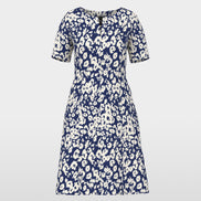 Short dress with all-over print