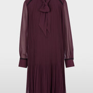 Chiffon dress with bow
