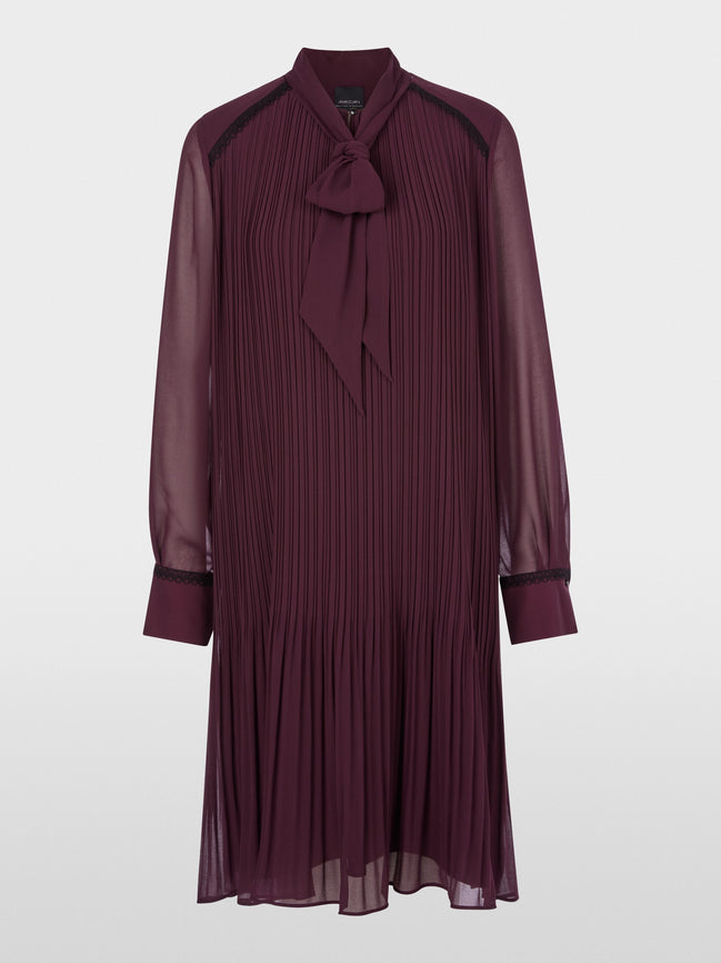 Chiffon dress with bow