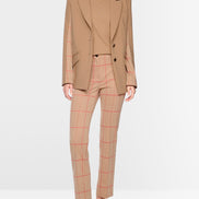 Two-button blazer with checked pattern