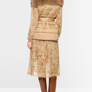 Faux fur waistcoat with quilted back