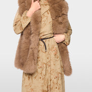 Faux fur waistcoat with quilted back