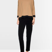 Oversized jumper with contrasting trim