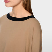 Oversized jumper with contrasting trim