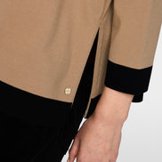 Oversized jumper with contrasting trim