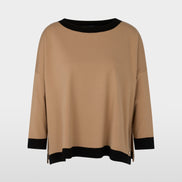 Oversized jumper with contrasting trim