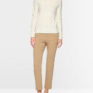 Slim-fit jumper with stand-up collar