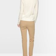 Slim-fit jumper with stand-up collar