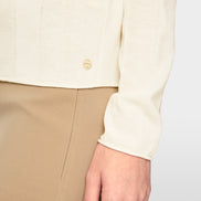 Slim-fit jumper with stand-up collar