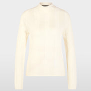 Slim-fit jumper with stand-up collar