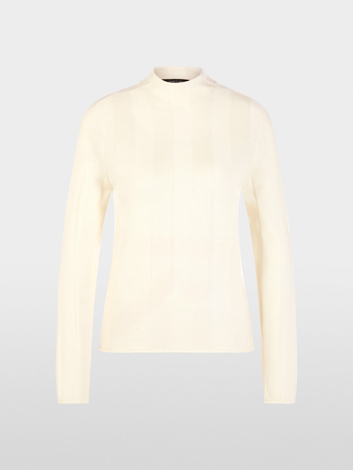 Slim-fit jumper with stand-up collar