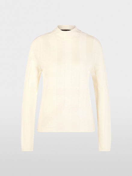 Slim-fit jumper with stand-up collar