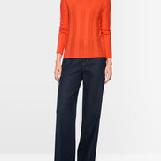 Slim-fit jumper with stand-up collar