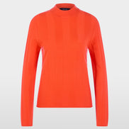 Slim-fit jumper with stand-up collar
